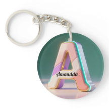Pastellgeometrisk 3D-monogrambokstav A