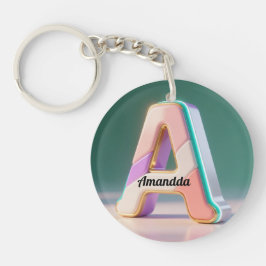 Pastellgeometrisk 3D-monogrambokstav A