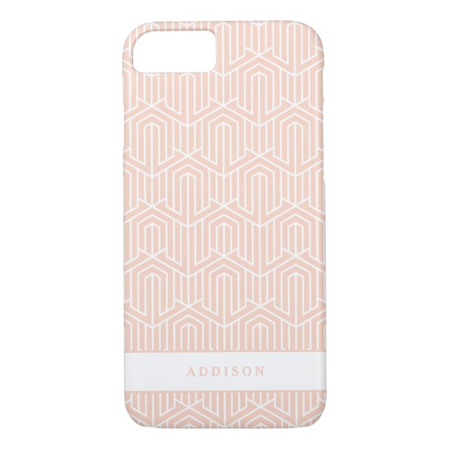 Pastellgeometrisk inledande / monogram Case-Mate iPhone skal (Baksida)