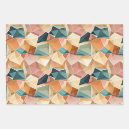 Pastellgeometrisk Pop | Presentpappersark Set