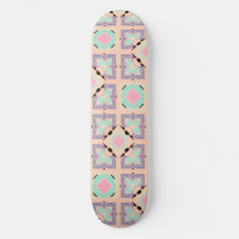 Pastellgeometriskt kakelmönster | Rosa Mint Lila