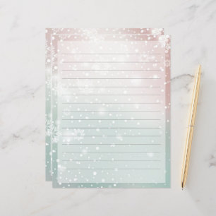 Pastellgradient snö julstation papper