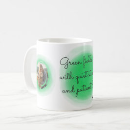 Pastellgrön akvarell Golden Retriever specialdesig Kaffemugg