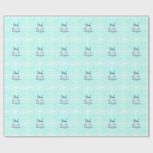 Pastellgrön baby in bloom monogram baby shower te