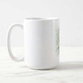 Pastellgrön botanisk akvarellblad kaffemugg