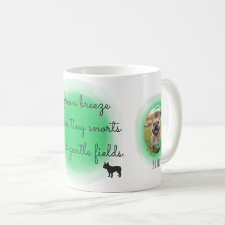 Pastellgrön fransk bulldog anpassade foton kaffemugg