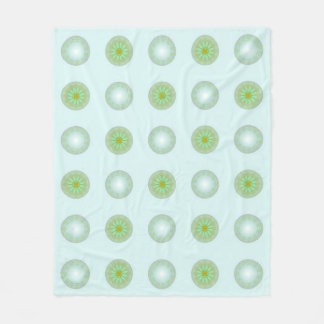 Pastellgrön och grå geometrisk mönster fleecefilt