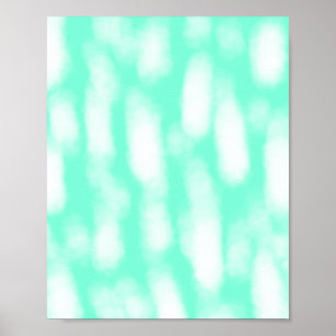Pastellgrön vit akvarellrandig abstrakt pat poster
