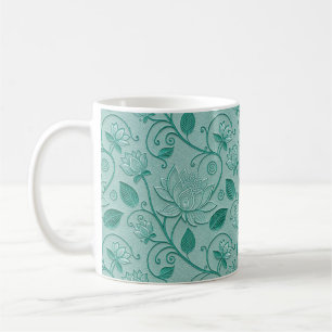 Pastellgröna toner Lotus Präglad look Kaffemugg