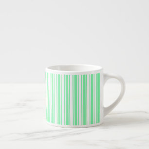 Pastellgrönt och vitt kandiserat rand espressomugg