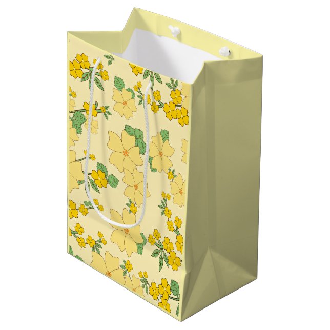 Pastellgul blommönster (Framsidan Vinklad)