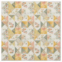 Pastellgul blomstergalt dekoration patchwork vinta