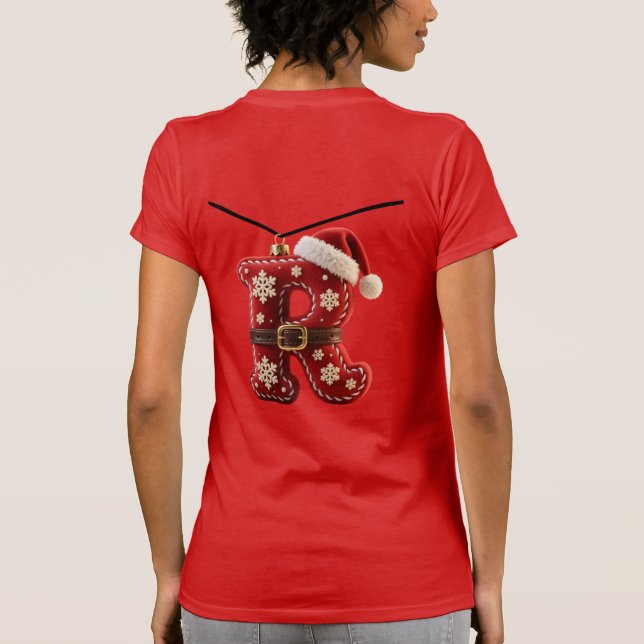 Pastellguld Trimma Bokstav R Med Lager T Shirt (Baksida)