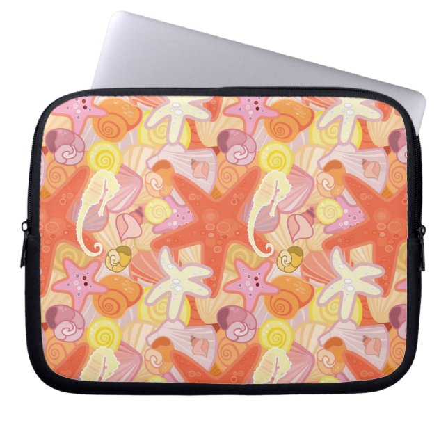 Pastellhavskräfta Mönster Laptop Sleeve (Framsidan)