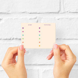 Pastellhjärtans arbets- och personliga antecknings post-it block