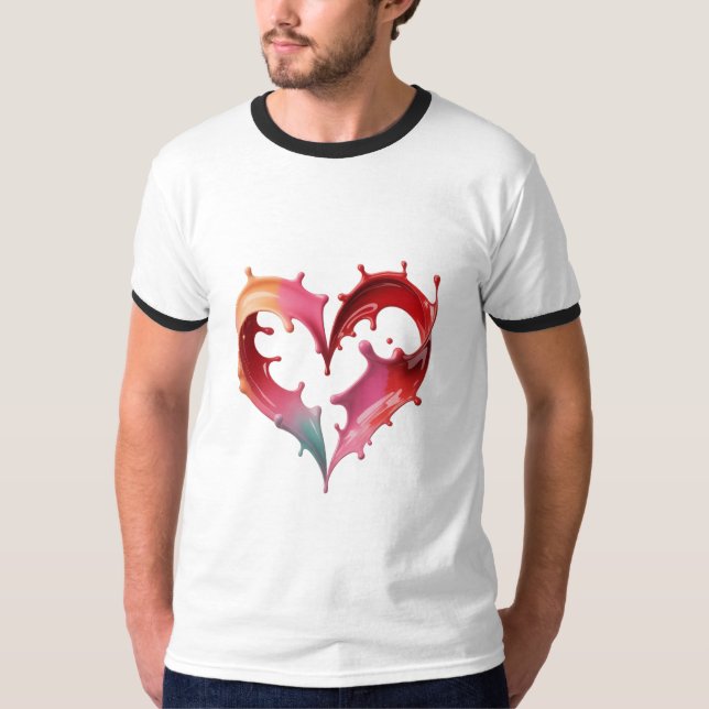 Pastellhjärtat Grafisk T-Shirt (Framsida)