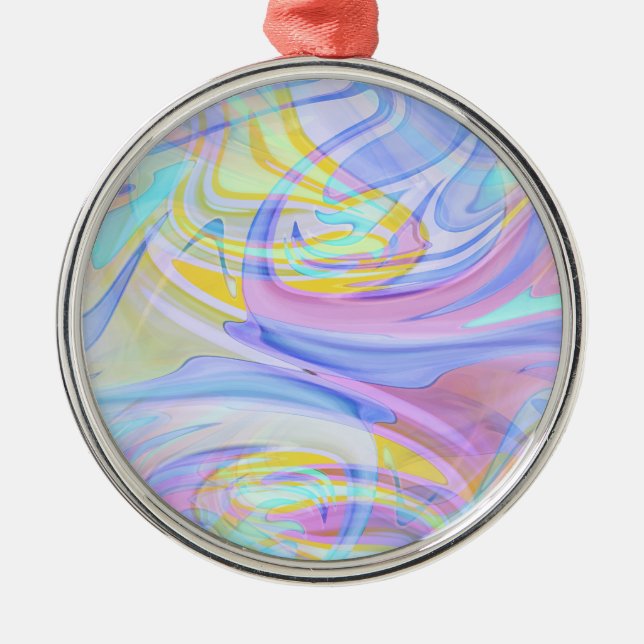 Pastellhologram Julgransprydnad Metall (Framsidan)