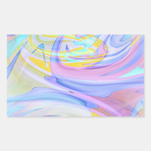 Pastellhologram Rektangulärt Klistermärke