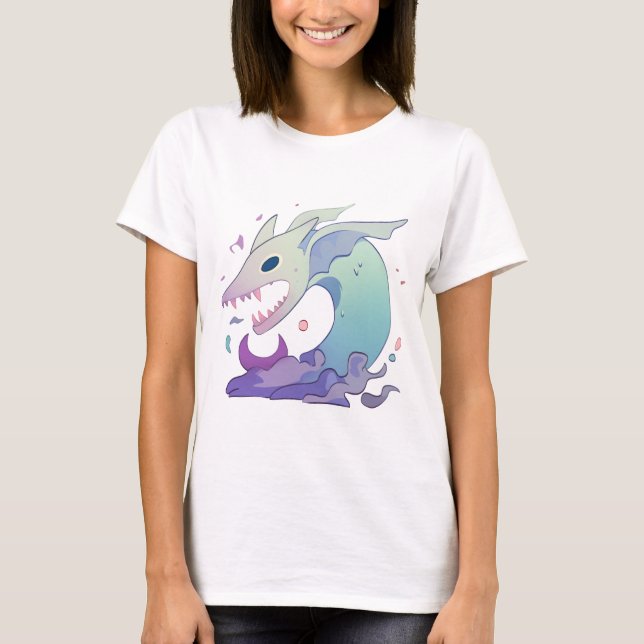Pastellillustration av havslevande varelser t shirt (Framsida)
