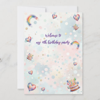 Pastellinbjudan Inbjudningar