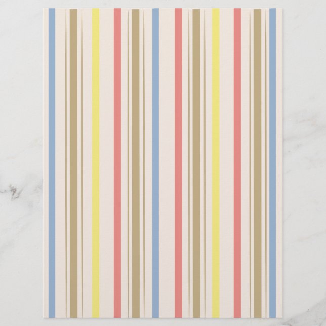 Pastellinjär Scrapbookpapper: (Framsida)