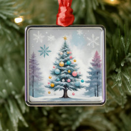 Pastelljul med Blue Lilac Träd - Ornament