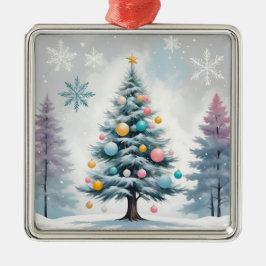 Pastelljul med Blue Lilac Träd - Ornament