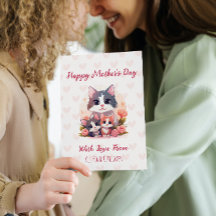 Pastellkatt från lycklig Mors dag