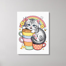 Pastellkloar & Regnbågssippor Canvastryck