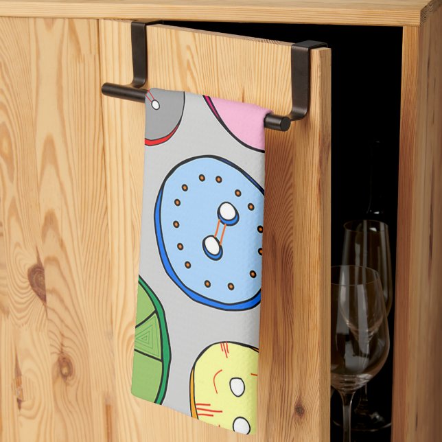 Pastellknappar Kökshandduk (Thirds Fold)