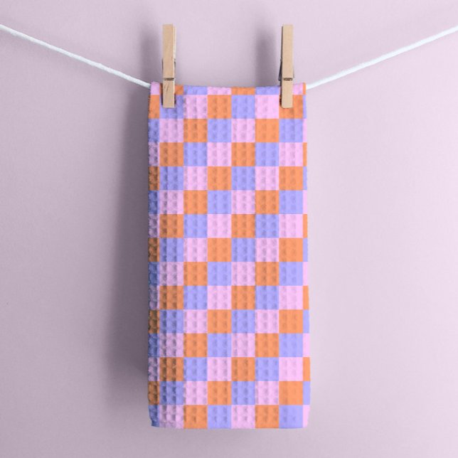 Pastellkontrollpanel för geometrisk kontroll kökshandduk (Skapare uppladdad)
