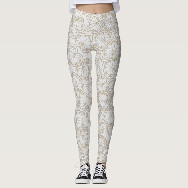 Pastellkonturens Blommigt Leggings (Framsida)