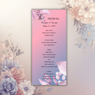 Pastellkörsbär blommar sakura bröllop menus meny