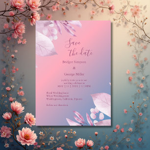 pastellkörsbär blommar sakura bröllop säkra datum inbjudningar