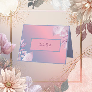 Pastellkörsbärskort blommar sakura bröllop bord tack kort