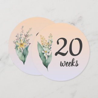 Pastellkort för Gravid 20-21 veckor Blommigt, mils