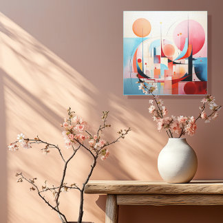 Pastellkrita, abstrakt 1 av 4 canvastryck