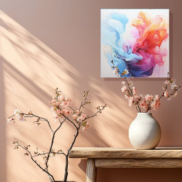 Pastellkrita, abstrakt 2 av 4 canvastryck