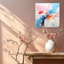 Pastellkrita, abstrakt 3 av 4 canvastryck