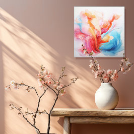 Pastellkrita, abstrakt 4 av 4 canvastryck