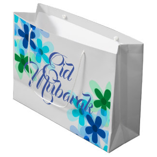 Pastellkrita blommigt Eid Mubarak presentväska