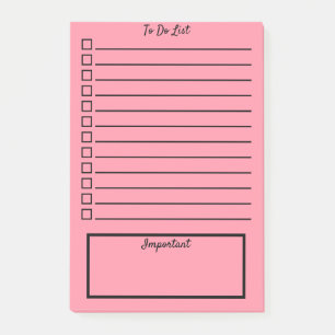Pastellkrita Färger Att göra-lista Ljus Rosa/r Post-it Block