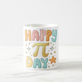 Pastellkrita för lycklig Pi-dagen Kaffemugg