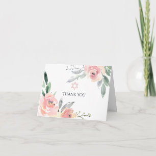 Pastellkrita för  Rosa Blommigt Bat mitzvah Tack