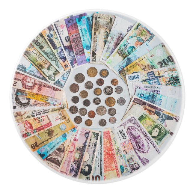 Pastellkrita i utländsk valuta knopp (Framsidan)