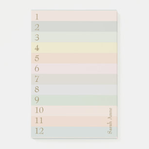 Pastellkrita Linjer med stort antal Guld Post-it Block