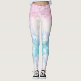 Pastellkrita Marble Struktur Leggings