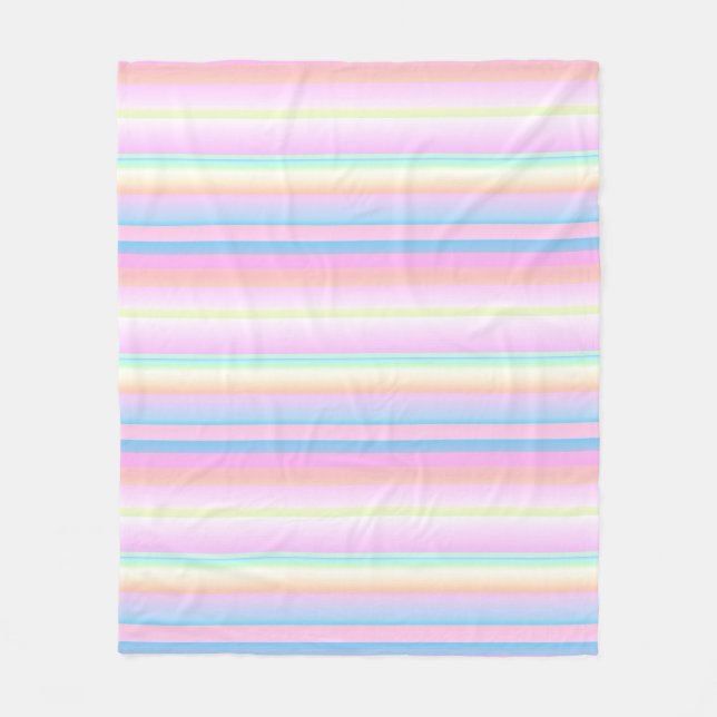 Pastellkrita med mjukt färg-kreativ strimlad fleecefilt (Framsidan)