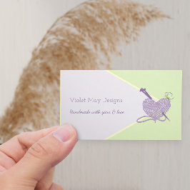 Pastellkrita och Gröntar, handgjorda Visitkort