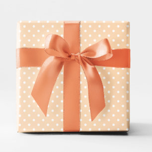 Pastellkrita, Orange och vit liten polka punkt Presentpapper